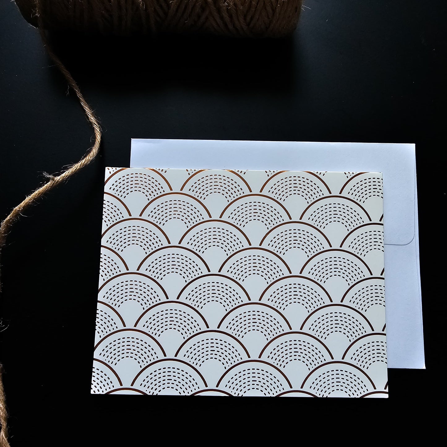 'Bogen' Grußkarte - gold