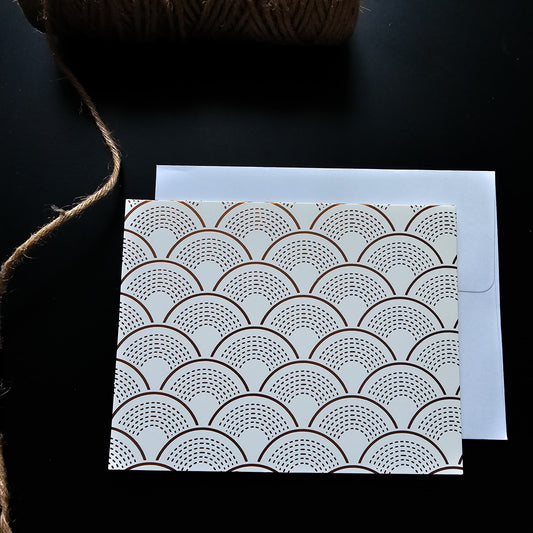 'Bogen' Grußkarte - gold